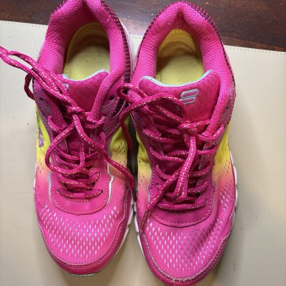 FILA Women’s Running Shoes Size 7 DLS Cool Max Pink Yellow Memory Foam Sneakers - Picture 5 of 8